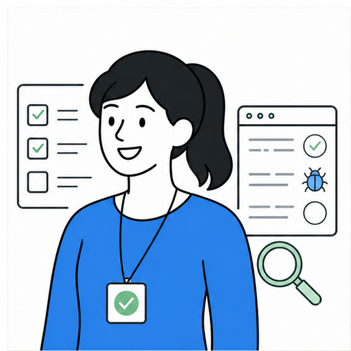 QA 測試工程師角色插圖頭像